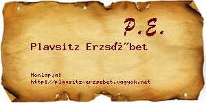Plavsitz Erzsébet névjegykártya